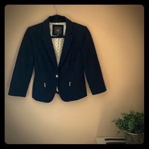 Super Cute  Navy 3/4 Length Blazer